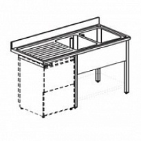Ванна моечная APACH CHEF LINE L2S167-45LWSHD